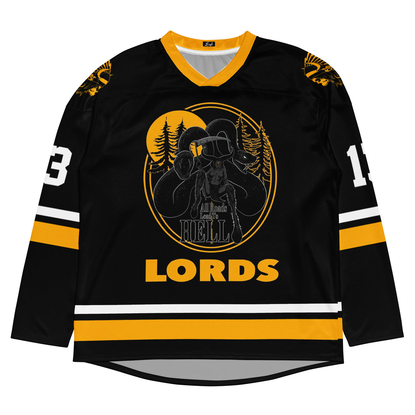 2 Snakes 1 Girl Hockey Jersey - Black