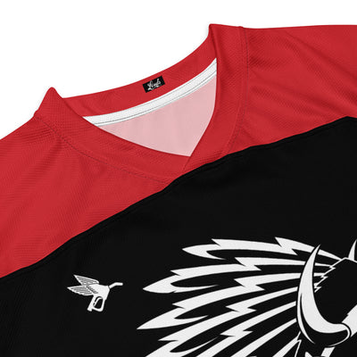 Custom OG Chief Hockey Jersey - Black/Red