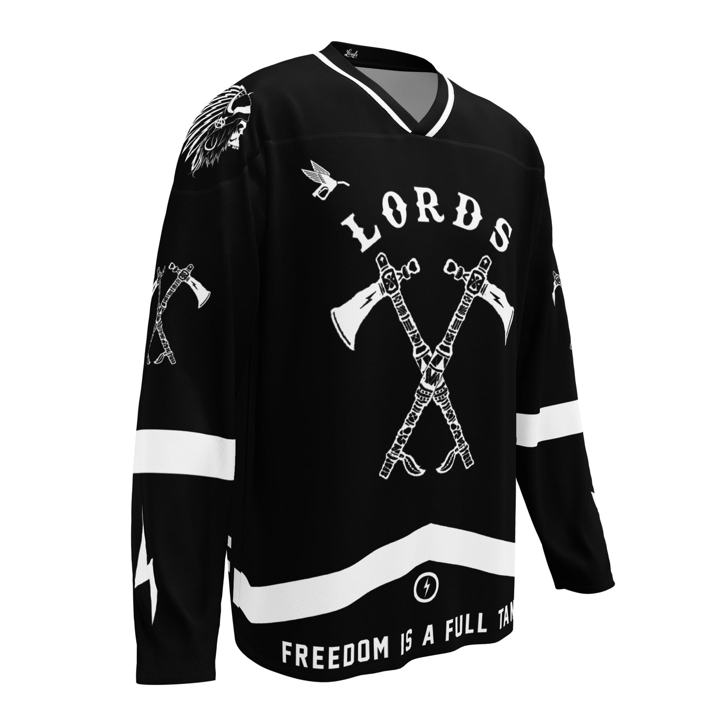 Custom Tomahawk Hockey Jersey - Black