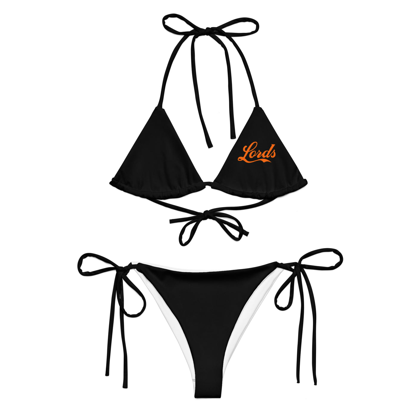 Lords String Bikini - Black/Orange