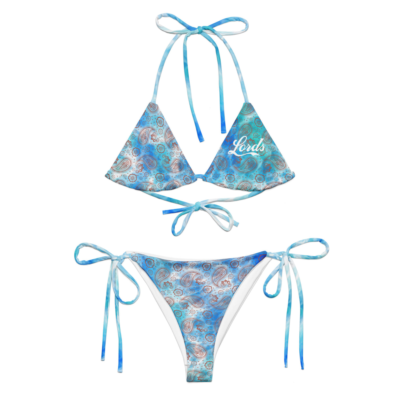Lords String Bikini - Blue Tie Dye Bandana