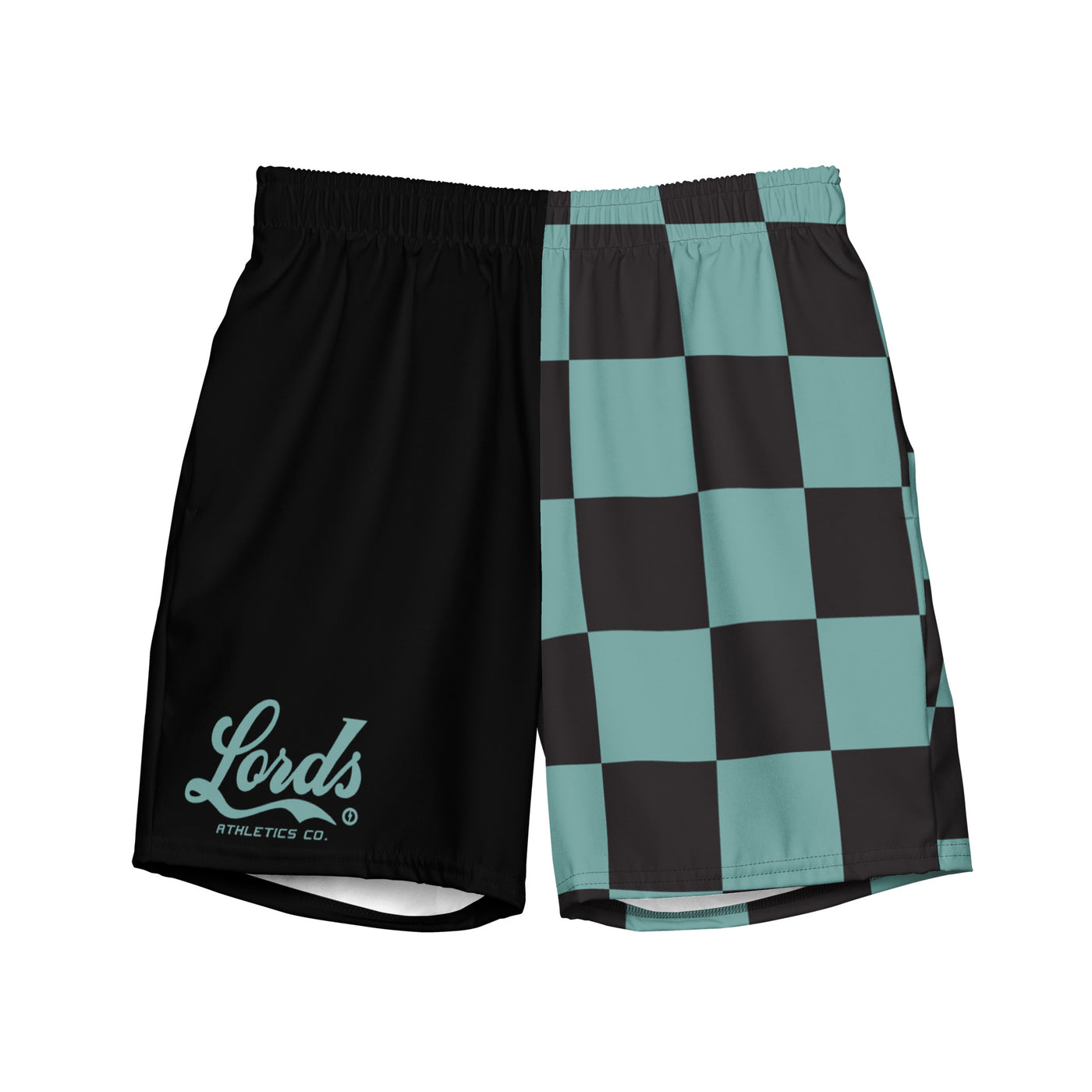 Team Lords Swim Trunks - Baja Blue Checker