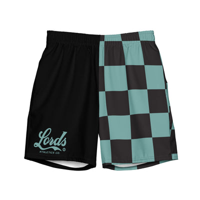 Team Lords Swim Trunks - Baja Blue Checker