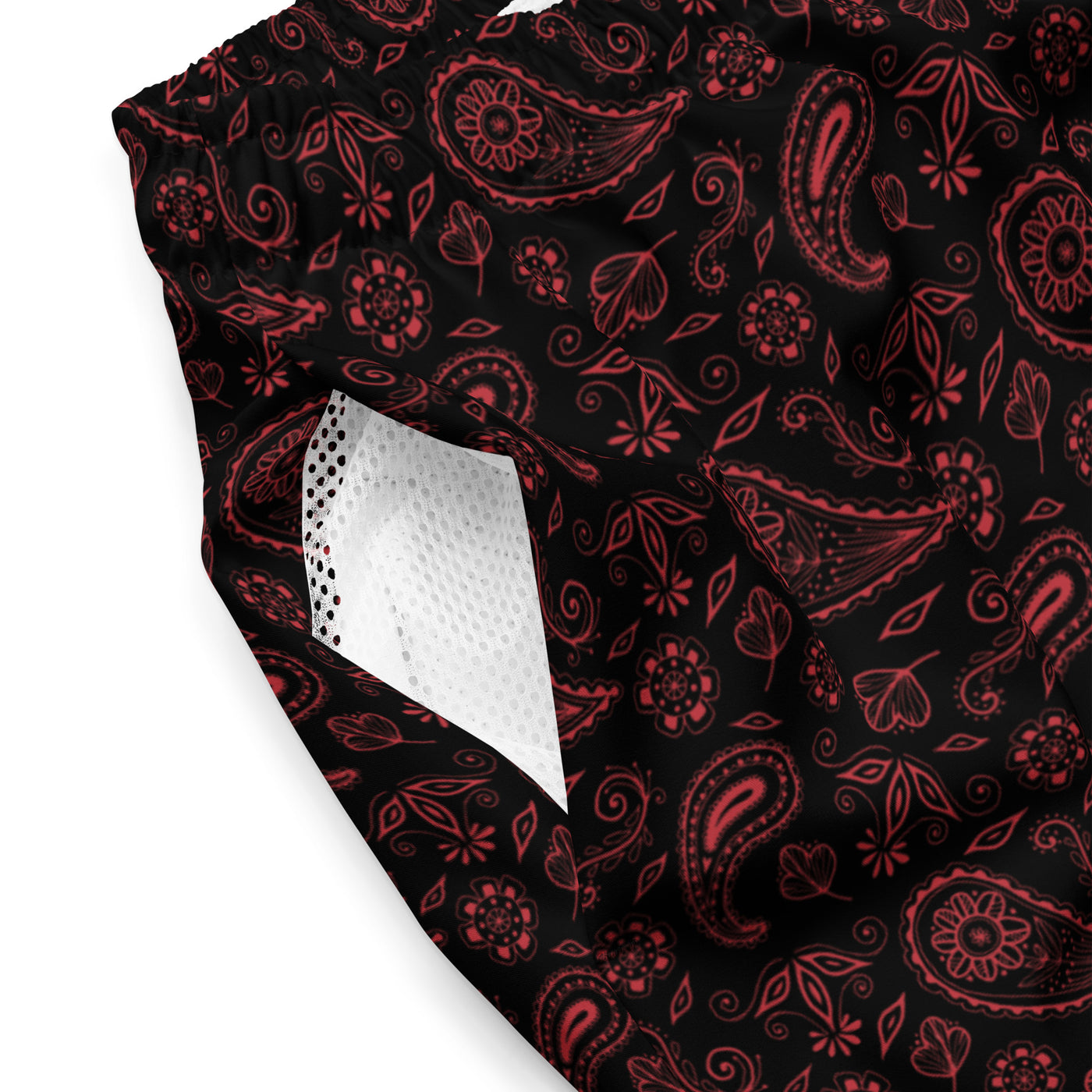 Team Lords Swim Trunks - Black/Red Bandana