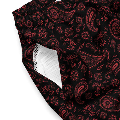 Team Lords Swim Trunks - Black/Red Bandana