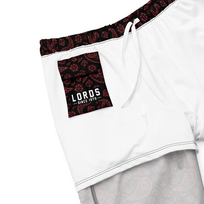 Team Lords Swim Trunks - Black/Red Bandana