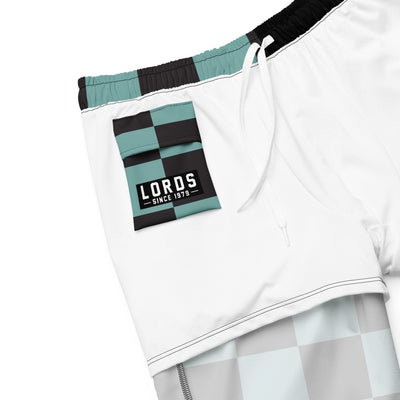 Team Lords Swim Trunks - Baja Blue Checker