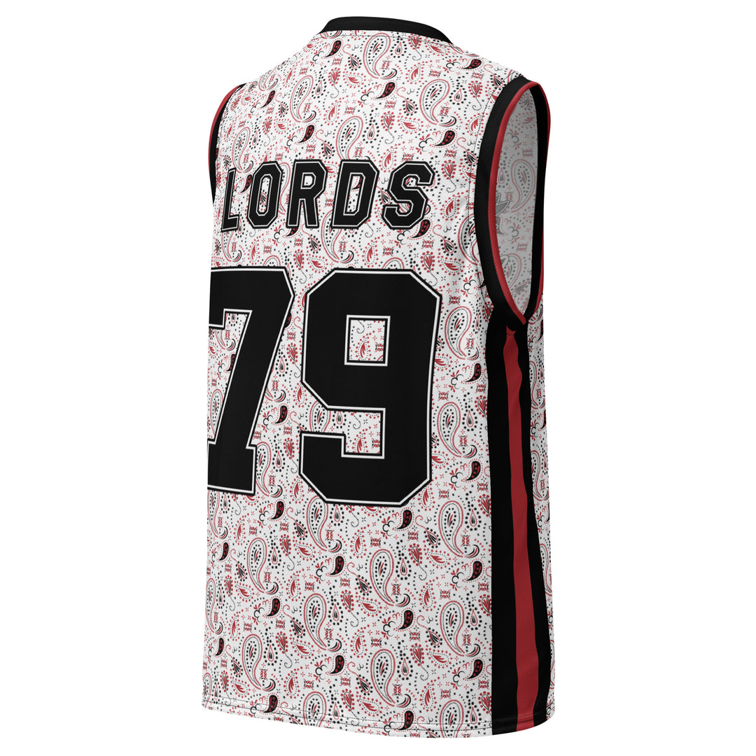 Chief Rocka Hardwood Jersey - White/Red Paisley