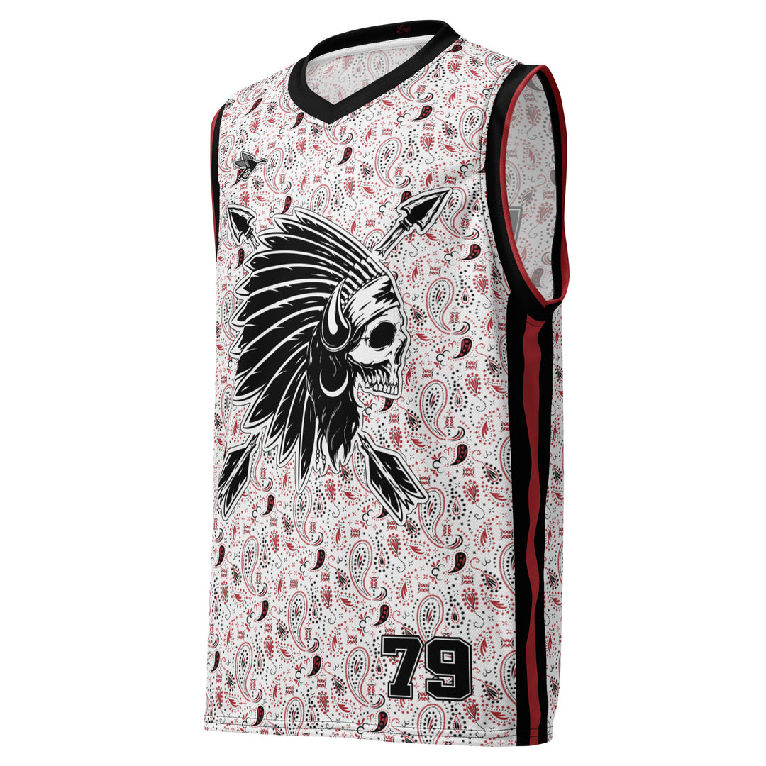 Chief Rocka Hardwood Jersey - White/Red Paisley