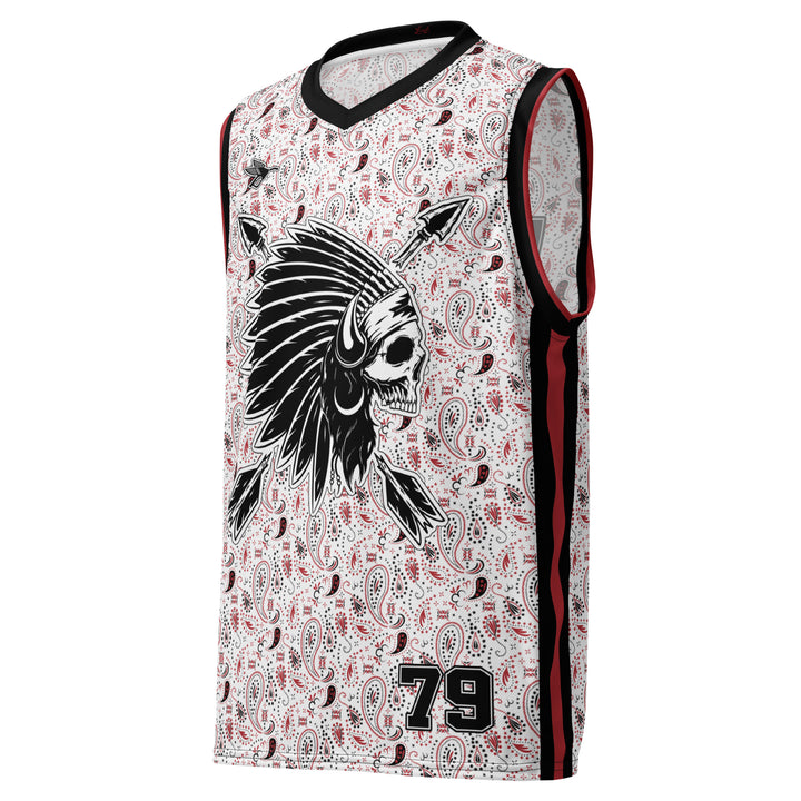 Chief Rocka Hardwood Jersey - White/Red Paisley