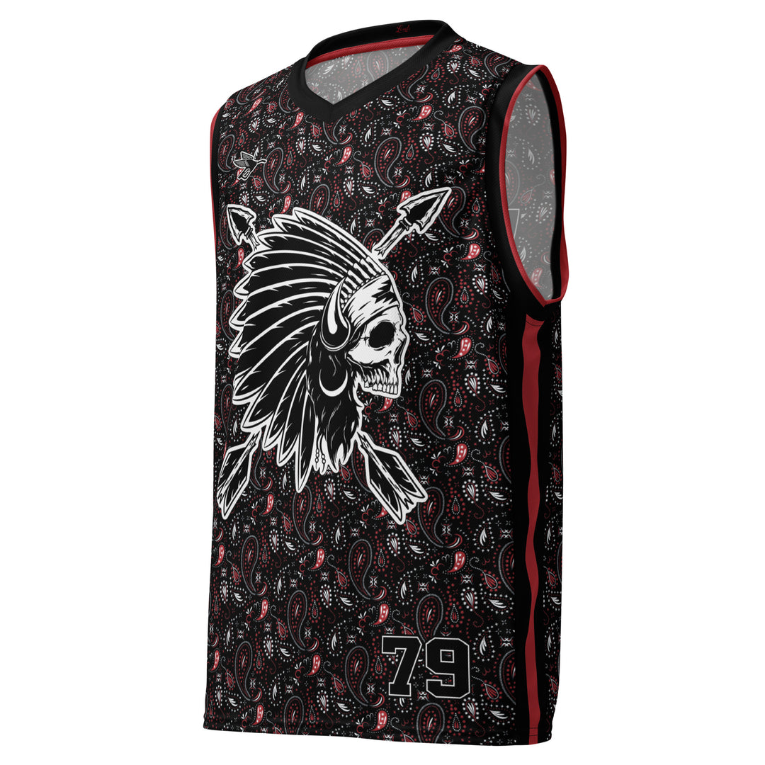 Chief Rocka Hardwood Jersey - Black/Red/White Paisley
