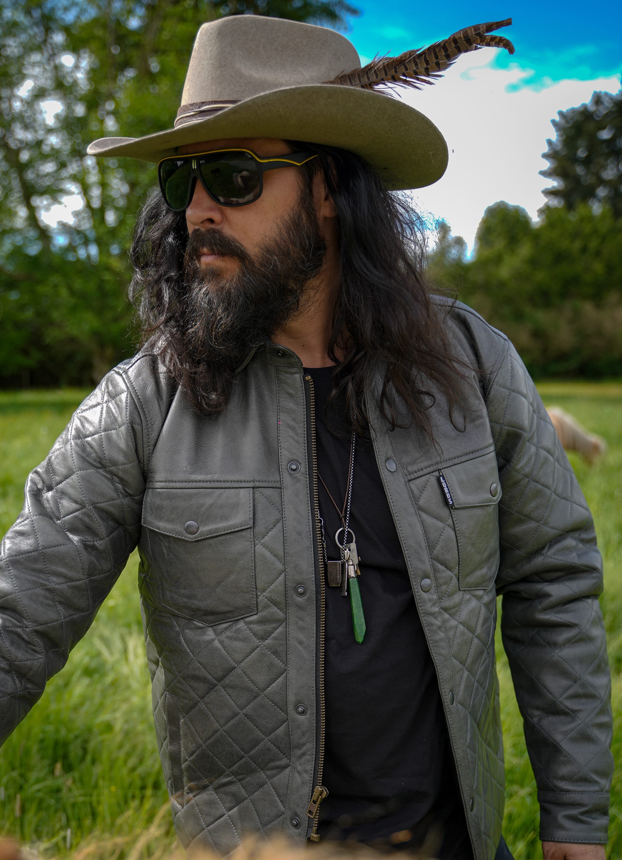 Lords x Cleaver Culture Regulator Jacket - Grey Leather Sherpa