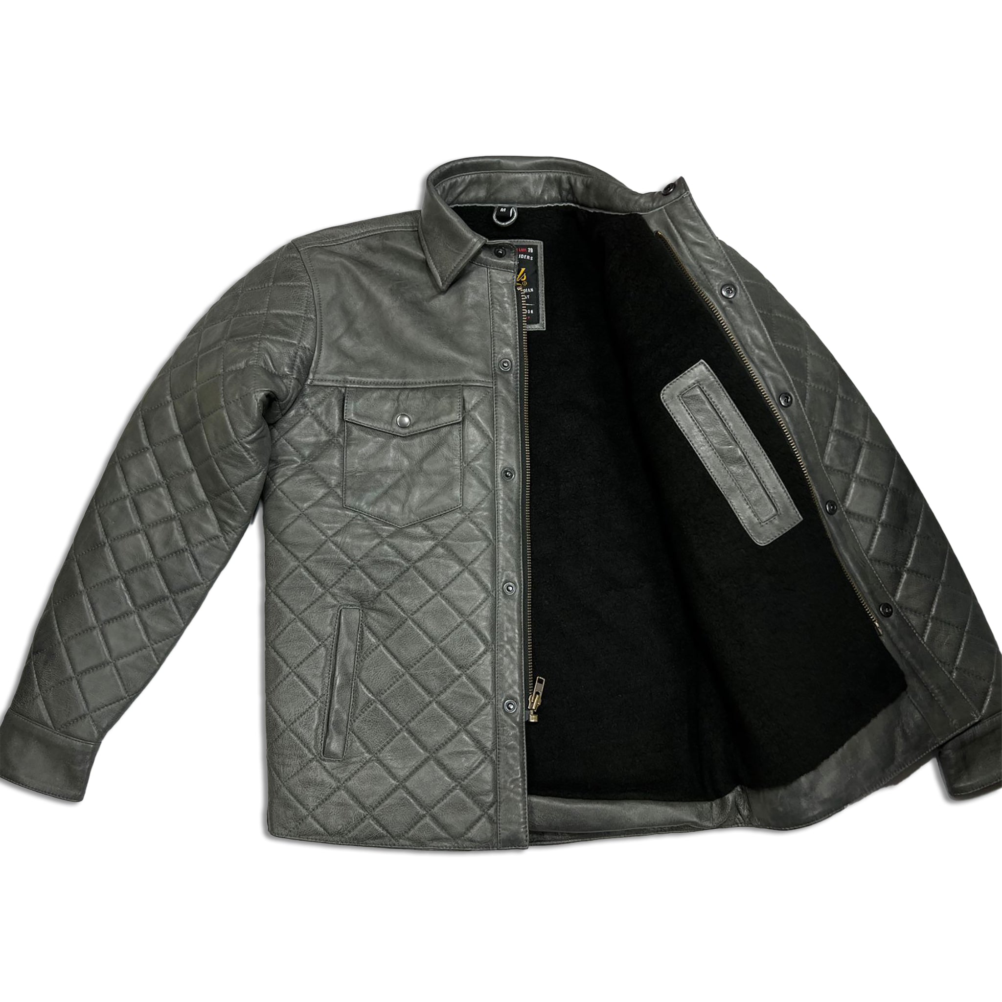 Lords x Cleaver Culture Regulator Jacket - Grey Leather Sherpa