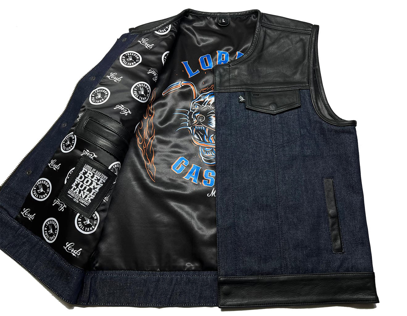 Lords x Cleaver Culture Moto Vest - Blue/Black