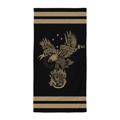 Fire Bird Beach Towel - Black