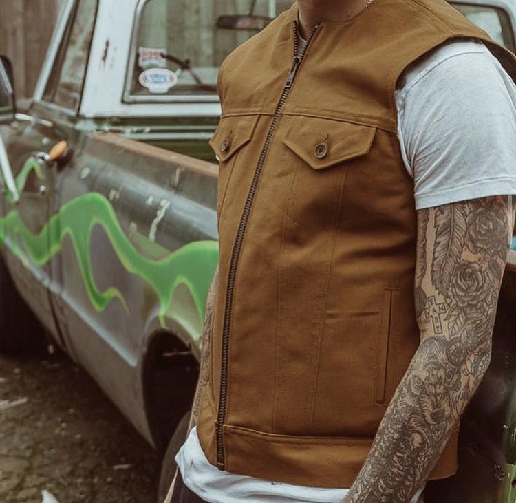 Baja Zip Cut Canvas Vest