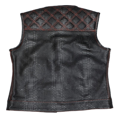 Women's Lords x Freedom Is A Full Tank Moto Vest - Dragon Leather