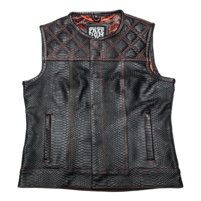 Women's Lords x Freedom Is A Full Tank Moto Vest - Dragon Leather