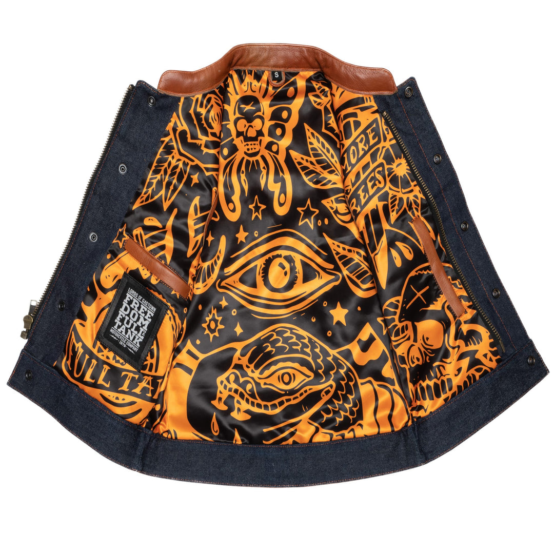 Women's Lords x Cleaver Culture Moto Vest - Blue Denim